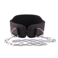 Custom Logo Comfortable EVA Gym Equipment Weighted Chain Waist Support Weightlifting Pull-Up Dipping Belt With Chain