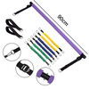 Pilates Bar Kit with Resistance Bands Home Gym Workout Bar Portable 2-Section Exercise Pilates Sticks Bar