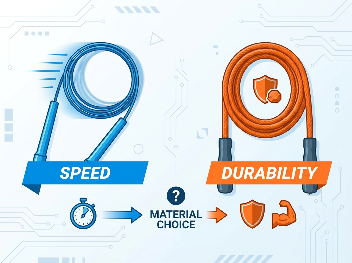 Jump rope cable materials and fitness accessories